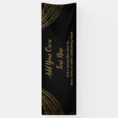 キラキラ輝く金ゴールドガーランド独自の文字を追加 横断幕 (縦)