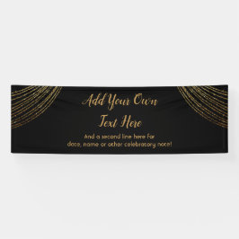 キラキラ輝く金ゴールドガーランド独自の文字を追加 横断幕