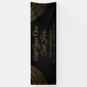 キラキラ輝く金ゴールドガーランド独自の文字を追加 横断幕 (縦)