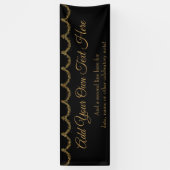 キラキラ輝く金ゴールドガーランド独自の文字を追加 横断幕 (縦)