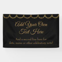 キラキラ輝く金ゴールドガーランド独自の文字を追加