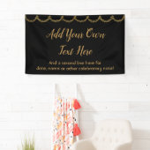 キラキラ輝く金ゴールドガーランド独自の文字を追加 横断幕 (インサイチュ)