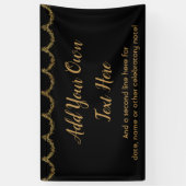 キラキラ輝く金ゴールドガーランド独自の文字を追加 横断幕 (縦)