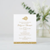 キラキラ輝く金ゴールド招待状 |シーシェル 招待状 (スタンド正面)