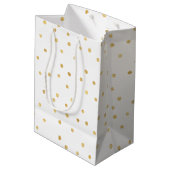 キラキラ輝く金ゴールド紙吹雪 ミディアムペーパーバッグ (裏面アングル)