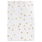 キラキラ輝く金ゴールド紙吹雪 ミディアムペーパーバッグ (正面)