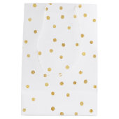 キラキラ輝く金ゴールド紙吹雪 ミディアムペーパーバッグ (裏面)