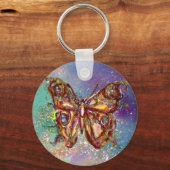 キラキラ輝く金ゴールド蝶 キーホルダー (正面)