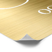 キラキラ輝く金淡い色の箔スウィート16へようこそ ポスター (角)