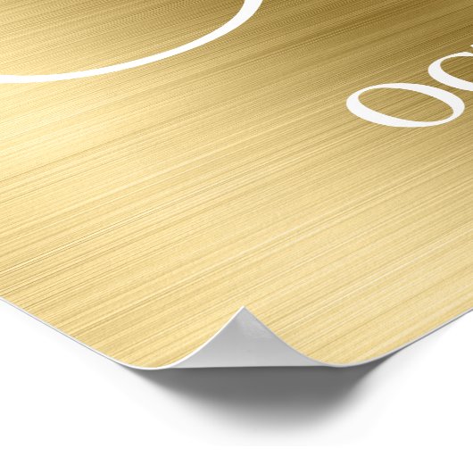 キラキラ輝く金淡い色の箔スウィート16へようこそ ポスター (角)