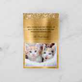 キラキラ輝く金箔の写真の私たちの初めてのクリスマス シーズンカード (内部)