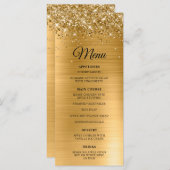 キラキラ輝く金箔ウェディングレセプション メニュー (正面/裏面)