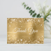 キラキラ輝く金箔40歳の誕生日 サンキューカード (スタンド正面)