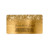 キラキラ輝く金結婚箔 ラベル (正面)