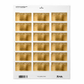 キラキラ輝く金結婚箔 ラベル (フルシート)