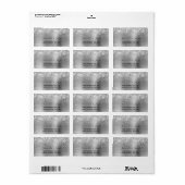 キラキラ輝く銀箔ウェディングRSVP ラベル (フルシート)