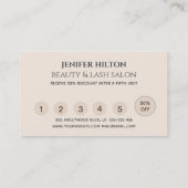 キラキラ輝く長い点滅が目を作る 名刺 (裏面)