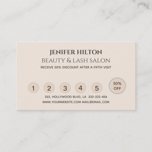 キラキラ輝く長い点滅が目を作る 名刺 (裏面)