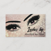 キラキラ輝く長い点滅が目を作る 名刺 (正面)