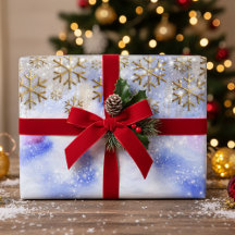 キラキラ輝く雪片のある冬のワンダーランド金ゴールド