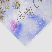 キラキラ輝く雪片のある冬のワンダーランド金ゴールド 薄葉紙 (詳細)