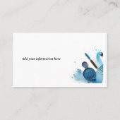 キラキラ輝く青いアイシャドメイク 名刺 (裏面)