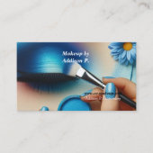 キラキラ輝く青いアイシャドメイク 名刺 (正面)