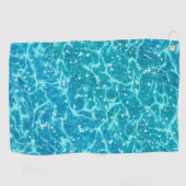 キラキラ輝く青い海の水 ゴルフタオル (横)
