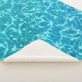 キラキラ輝く青い海の水 シェルパブランケット (3/4)