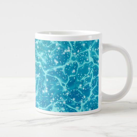 キラキラ輝く青い海の水 ジャンボコーヒーマグカップ (右)