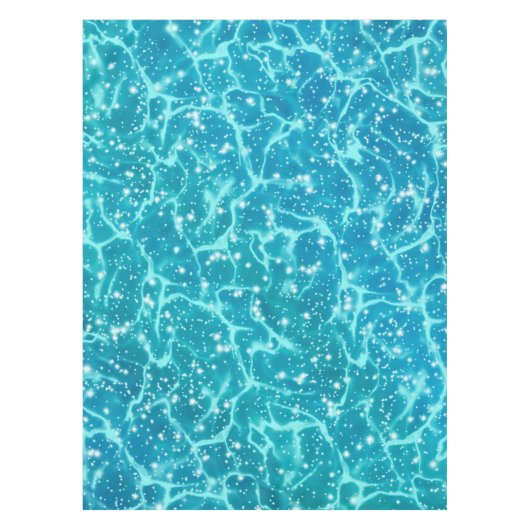 キラキラ輝く青い海の水 テーブルクロス (正面)