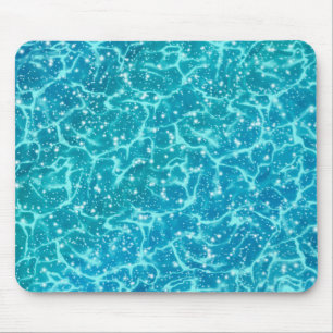 キラキラ輝く青い海の水 マウスパッド