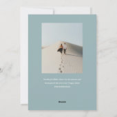 キラキラ輝く青い花火の新年の写真カード シーズンカード (裏面)