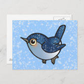 キラキラ輝く青い鳥 ポストカード (正面/裏面)