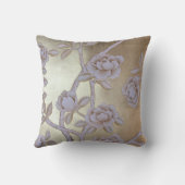 キラキラ輝く黄金の色鮮やかなバラ クッション (裏面)