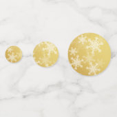 キラキラ輝く黄金の雪片ミニマリストクリスマス コンフェッティ (正面)