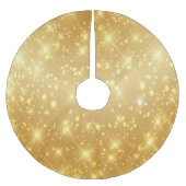 キラキラ輝く黄金 ブラッシュドポリエステルツリースカート (正面)