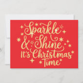 キラキラ輝け！クリスマスの季節 Glitter Xmas シーズンカード (正面)