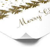 キラキラ金ゴールドクリスマスツリー、月、星クリスマス フォトプリント            (角)