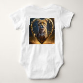 キラキラ金ゴールドチーター愛 ベビーボディスーツ (裏面)