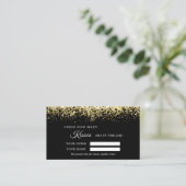 キラキラ金ゴールド何人のキスシャワーゲームカード プレイスカード (スタンド正面)