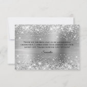 キラキラ銀箔21歳の誕生日 サンキューカード (裏面)