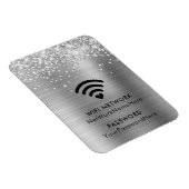 キラキラ銀箔WiFiネットワークとパスワード マグネット (右側)