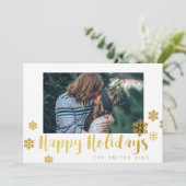 キラキラ雪の結晶 ホリデーシーズン 写真カード シーズンカード (スタンド正面)