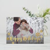 キラキラ雪の結晶 ホリデーシーズン 写真カード シーズンカード (スタンド正面)