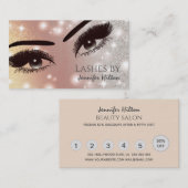 キラキラ魅力的輝く点滅がメイクアップの目 名刺 (正面/裏面)