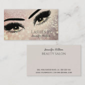 キラキラ魅力的輝く点滅がメイクアップの目 名刺 (正面/裏面)