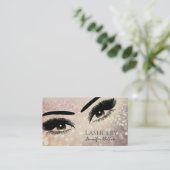 キラキラ魅力的輝く点滅がメイクアップの目 名刺 (スタンド正面)