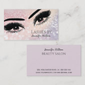 キラキラ魅力的輝く点滅がメイクアップの目 名刺 (正面/裏面)