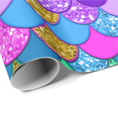 キラキラ カラフル マーメイド バースデーパーティー ラッピングペーパー (ロールコーナー)